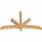 Ekena Millwork Alberta Smooth Timber Gable Bracket, Western Red Cedar, 60"W x 38"H x 3 1/2"D x 3 1/2"F, 15/12 Pitch GBW060X38X0404ALB00SWR - alternate 4